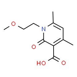 1-(2-Methoxyethyl)-4,6-dimethyl-2-oxo-1,2-dihydropyridine-3-carboxylic acid结构式