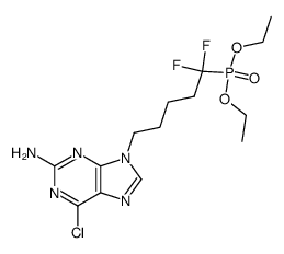 2-amino-6-chloro-9-<5,5-difluoro-5-(diethylphosphono)pentyl>purine结构式