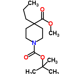 4-Methyl 1-(2-methyl-2-propanyl) 4-propyl-1,4-piperidinedicarboxylate结构式