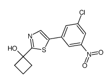 1-[5-(3-chloro-5-nitrophenyl)-1,3-thiazol-2-yl]cyclobutanol Structure