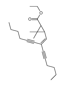 ethyl (1R,3R)-3-(2-hex-1-ynyloct-1-en-3-ynyl)-2,2-dimethylcyclopropane-1-carboxylate结构式