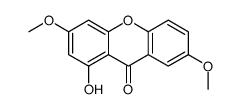 1-HYDROXY-3,7-DIMETHOXYXANTHONE Structure