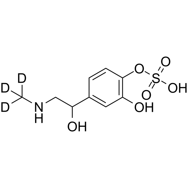 Epinephrine-d3 sulfate结构式