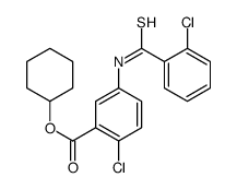 cyclohexyl 2-chloro-5-[(2-chlorobenzenecarbothioyl)amino]benzoate结构式