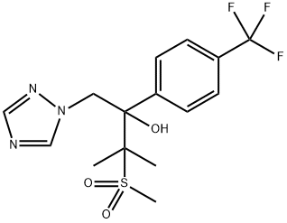 3-methyl-3-(methylsulfonyl)-1-(1H-1,2,4-triazol-1-yl)-2-(4-(trifluoromethyl)phenyl)butan-2-ol Structure