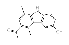 3-acetyl-6-hydroxy-1,4-dimethyl-9H-carbazole结构式