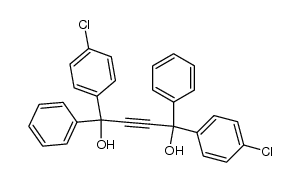 1,4-bis-(4-chloro-phenyl)-1,4-diphenyl-but-2-yne-1,4-diol结构式