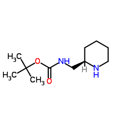 (R)-2-N-叔丁氧羰基氨基甲基哌啶盐酸盐结构式
