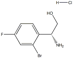 (2R)-2-AMINO-2-(2-BROMO-4-FLUOROPHENYL)ETHAN-1-OL HYDROCHLORIDE Structure