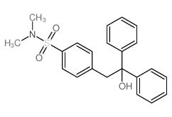 4-(2-hydroxy-2,2-diphenyl-ethyl)-N,N-dimethyl-benzenesulfonamide结构式