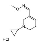 1-Cyclopropyl-1,2,5,6-tetrahydropyridine-3-carboxaldehyde-O-methyloxim e hydrochloride Structure
