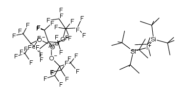 [tBu3Si-I-SitBu3][Al(OC(CF3)3)4] Structure