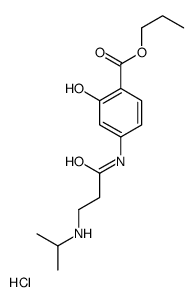 propyl 2-hydroxy-4-[3-(propan-2-ylamino)propanoylamino]benzoate,hydrochloride结构式