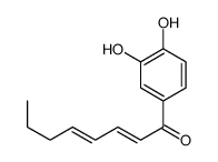 1-(3,4-dihydroxyphenyl)octa-2,4-dien-1-one结构式