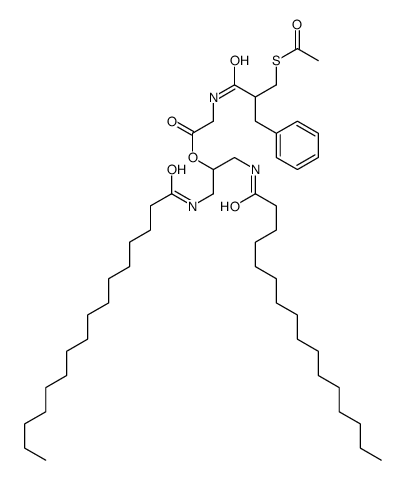 1,3-bis(hexadecanoylamino)propan-2-yl 2-[[2-(acetylsulfanylmethyl)-3-phenylpropanoyl]amino]acetate结构式
