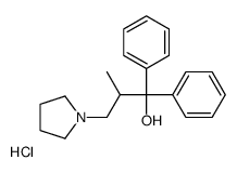 2-methyl-1,1-diphenyl-3-pyrrolidin-1-ylpropan-1-ol,hydrochloride结构式