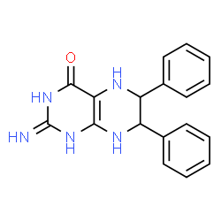2-Amino-5,6,7,8-tetrahydro-6,7-diphenyl-4(1H)-pteridinone结构式