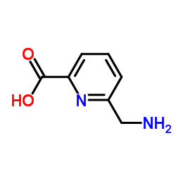 6-(氨甲基)吡啶-2-羧酸结构式