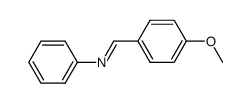 (E)-N-(4-甲氧基亚苄基)苯胺结构式