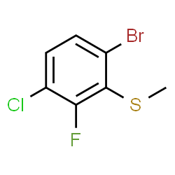 1-Bromo-4-chloro-3-fluoro-2-(methylsulfanyl)benzene structure
