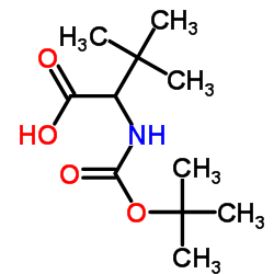 N-(tert-Butoxycarbonyl)-3-methyl-L-valine Structure