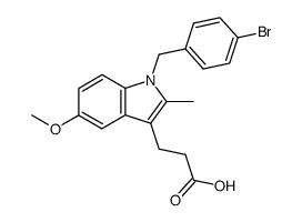3-[1-(p-Bromobenzyl)-5-methoxy-2-methylindol-3-yl]propanoic acid结构式