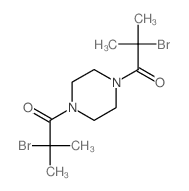 2-bromo-1-[4-(2-bromo-2-methyl-propanoyl)piperazin-1-yl]-2-methyl-propan-1-one Structure