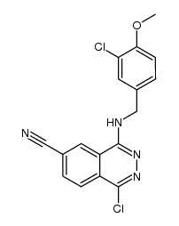 1-Chloro-4-(3-chloro-4-methoxybenzyl)amino-6-cyanophthalazine Structure