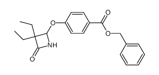 (R,S)-2-[4-(benzyloxycarbonyl)phenoxy]-3,3-diethylazetidin-4-one结构式