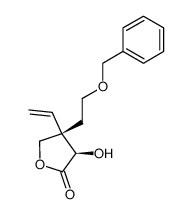 (3R,4S)-4-(2-(benzyloxy)ethyl)-3-hydroxy-4-vinyldihydrofuran-2(3H)-one结构式