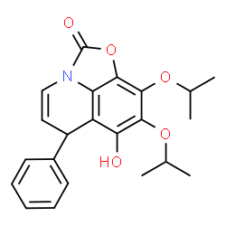 2H,6H-Oxazolo[5,4,3-ij]quinolin-2-one,7-hydroxy-8,9-bis(1-methylethoxy)-6-phenyl-结构式