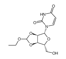 1-(2,3-O-ethoxymethylidene-β-D-ribofuranosyl)uracil Structure
