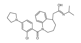 2-[(5R)-1-(2-chloro-4-pyrrolidin-1-ylbenzoyl)-2,3,4,5-tetrahydro-1-benzazepin-5-yl]-N-propan-2-ylacetamide Structure