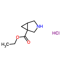 3-氮杂双环[3.1.0]己烷-1-羧酸乙酯盐酸盐结构式