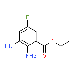 Benzoic acid, 2,3-diamino-5-fluoro-, ethyl ester (9CI)结构式