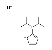 lithium,cyclopenta-2,4-dien-1-yl-di(propan-2-yl)phosphane结构式