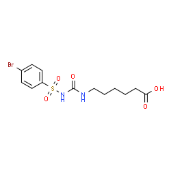 6-(3-((4-Bromophenyl)sulfonyl)ureido)hexanoic acid Structure