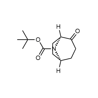 (1S,5R)-2-氧代-8-氮杂双环[3.2.1]辛烷-8-羧酸叔丁酯结构式