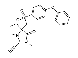 2-(4-Phenoxy-benzenesulfonylmethyl)-1-prop-2-ynyl-pyrrolidine-2-carboxylic acid methyl ester Structure