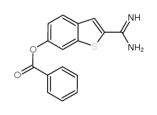 6-苯甲酰氧基苯并[b]噻吩-2-羧胺结构式