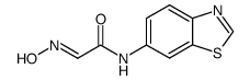 Acetamide, N-6-benzothiazolyl-2-(hydroxyimino)- (9CI) structure