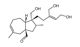 (1R)-1,2,3,3a,4,7,8,8aβ-Octahydro-1-[(Z)-5-hydroxy-3-hydroxymethyl-3-pentenyl]-1α-hydroxymethyl-2α,5-dimethyl-3aβ-azulenecarbaldehyde结构式