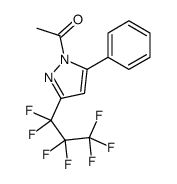1-Acetyl-3-(heptafluoropropyl)-5-phenyl-1H-pyrazole结构式