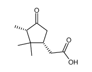 <(1R,3S)-2,2,3-Trimethyl-4-oxo-cyclopentyl>-essigsaeure Structure
