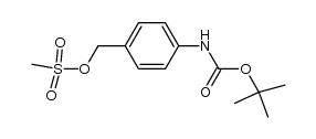 4-((tert-butoxycarbonyl)amino)benzyl methanesulfonate结构式