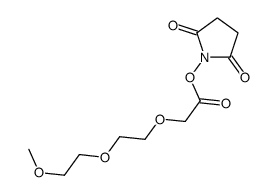 (2,5-dioxopyrrolidin-1-yl) 2-[2-(2-methoxyethoxy)ethoxy]acetate结构式