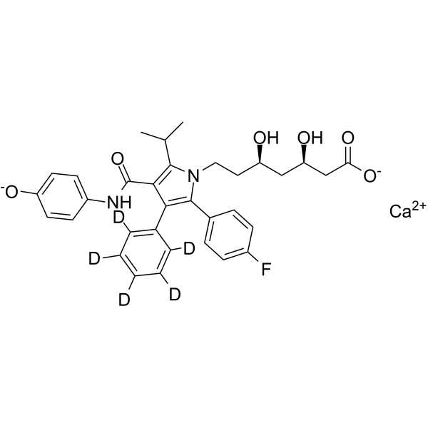 4-Hydroxy Atorvastatin-d5 calcium结构式