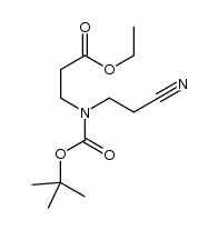 ethyl 3-((tert-butoxycarbonyl)(2-cyanoethyl)amino)propanoate Structure