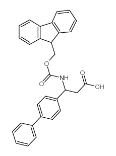 Fmoc-(R,S)-3-氨基-3-(联苯)丙酸结构式