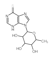 9H-Purine-6-thiol,9-(6-deoxy-b-L-galactopyranosyl)- (8CI) structure